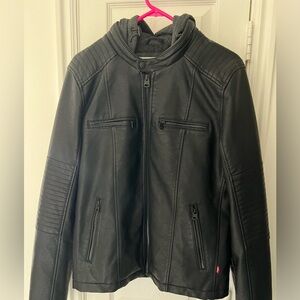 Levi's faux leather racer jacket. Size small. Black.
